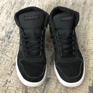 Hightop black Adidas sneakers